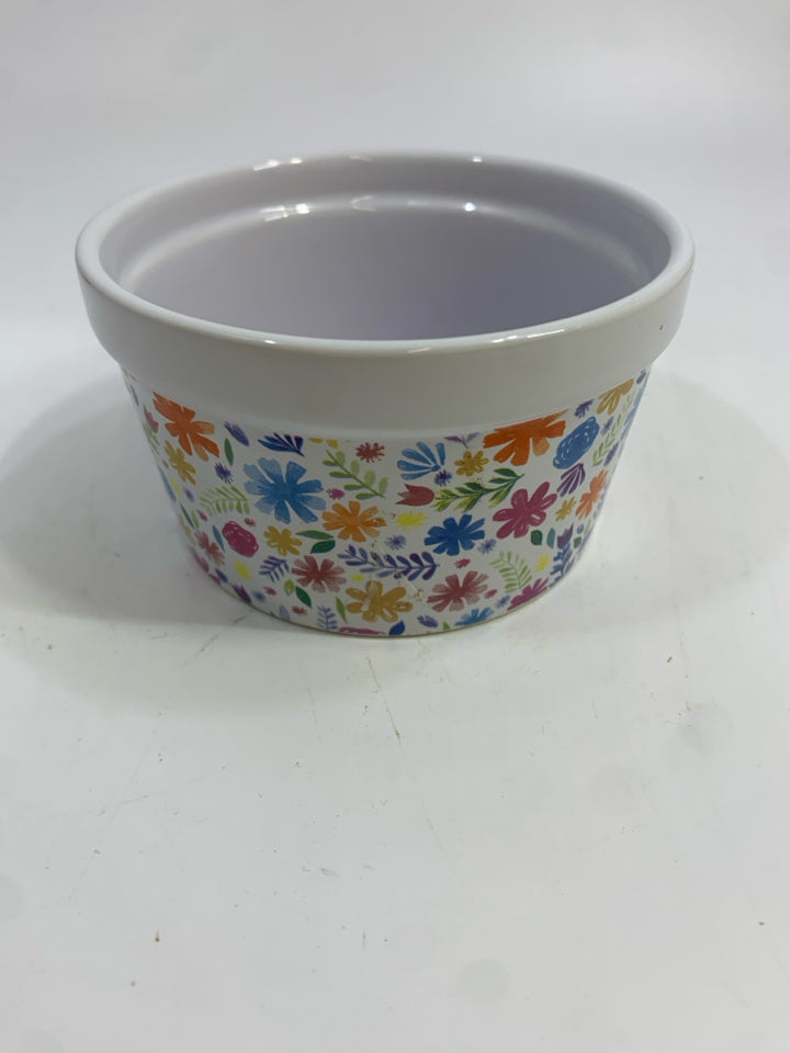 HAPPY EASTER FLORAL CERAMIC BOWL.