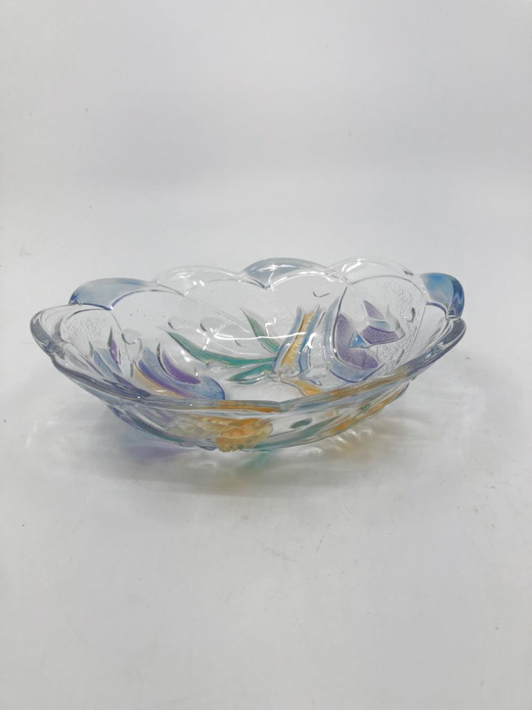 FISH EMBOSSED OVAL BOWL.