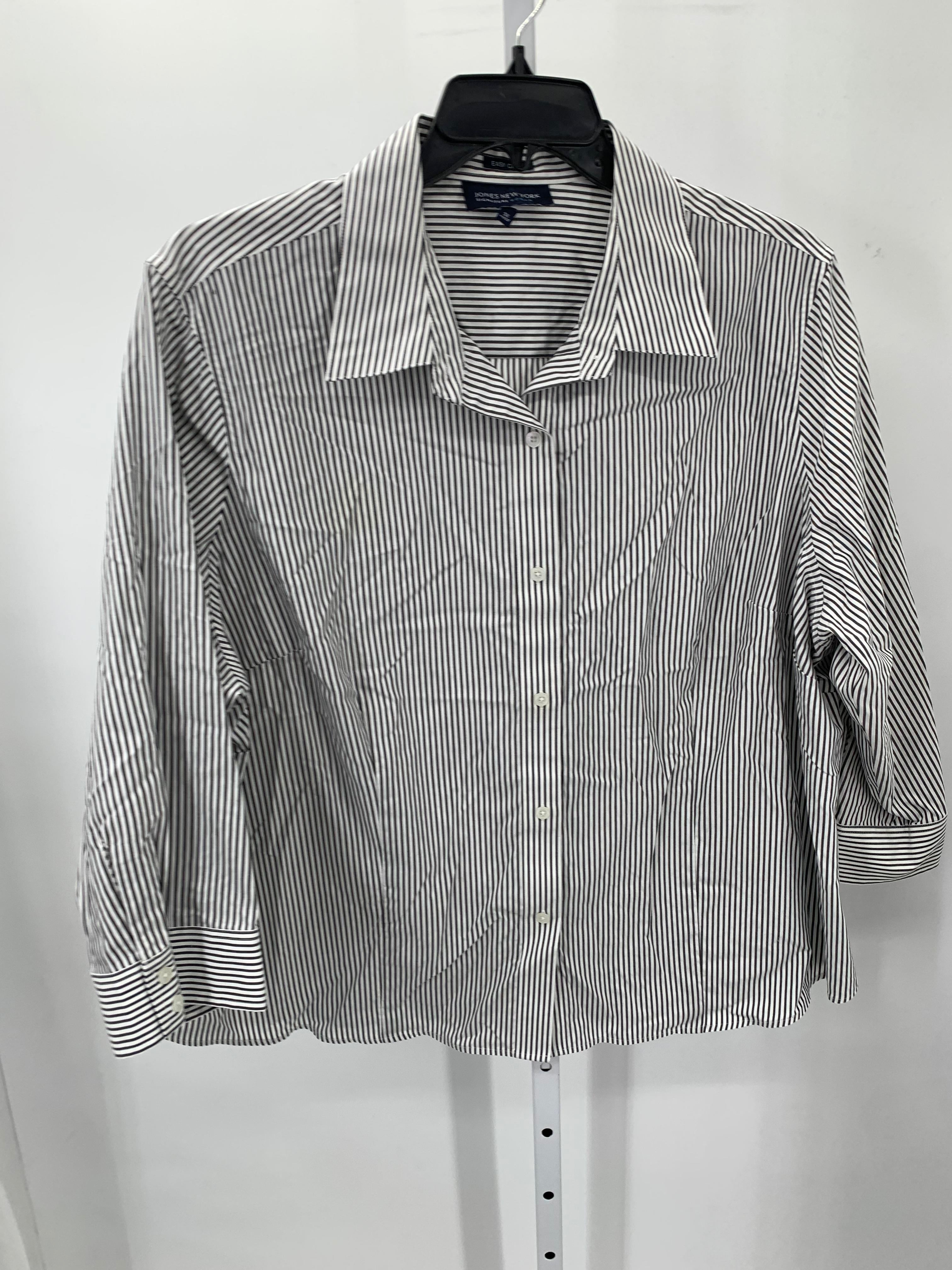 Jones New York Size 3X Womens 3/4 Sleeve Shirt