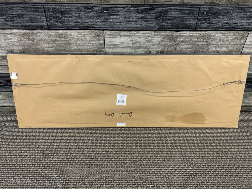 DARK BROWN WOOD FRAME TREE WALL HANGING.