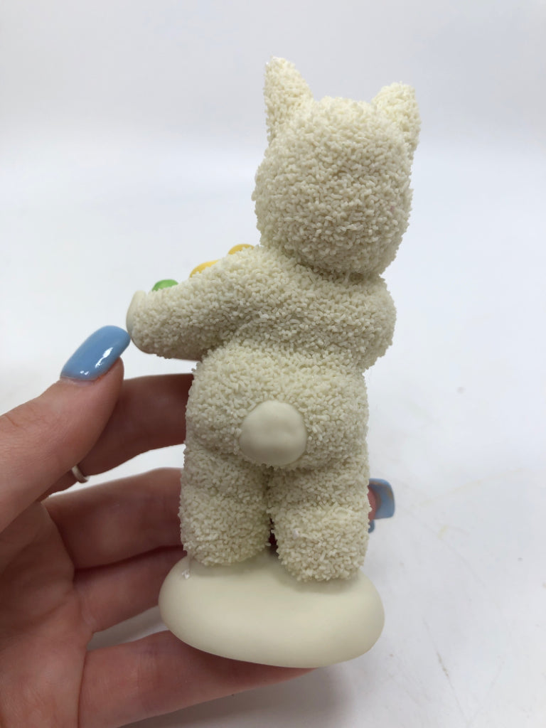 SNOW BABY BASKET OF JOY FIGURINE IN BOX.