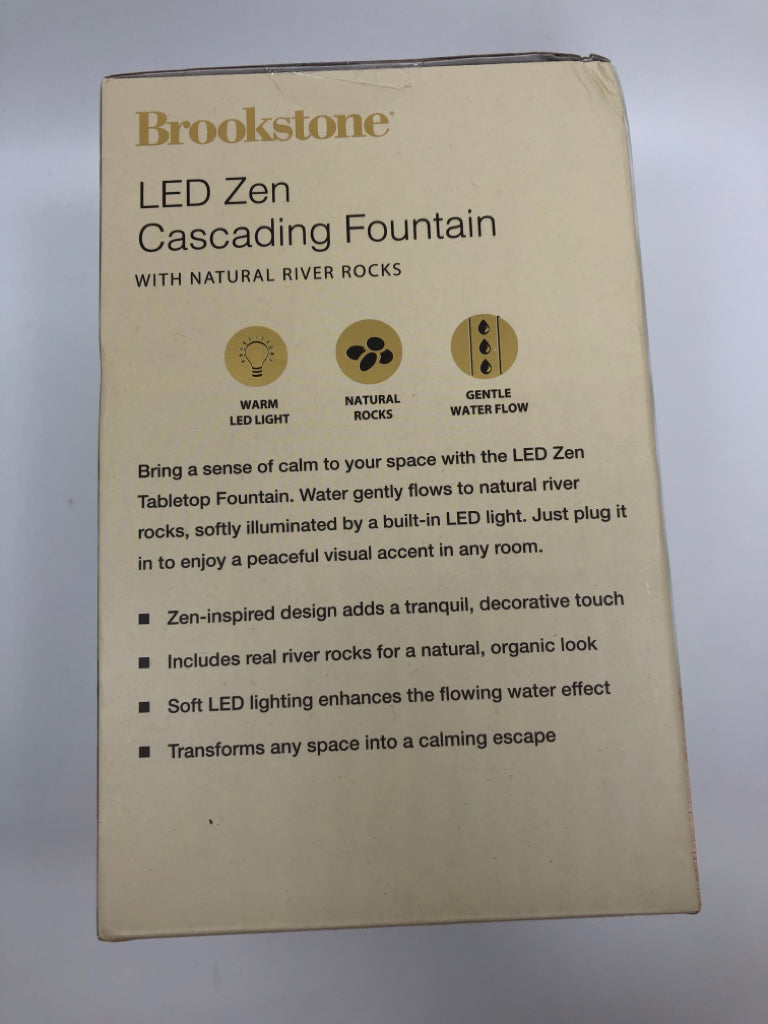 NIB LED ZEN CASCADING FOUNTAIN.