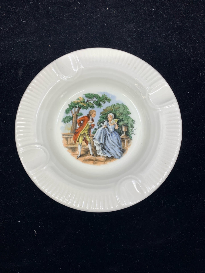 VTG VICTORIAN MAN AND WOMAN ASHTRAY.