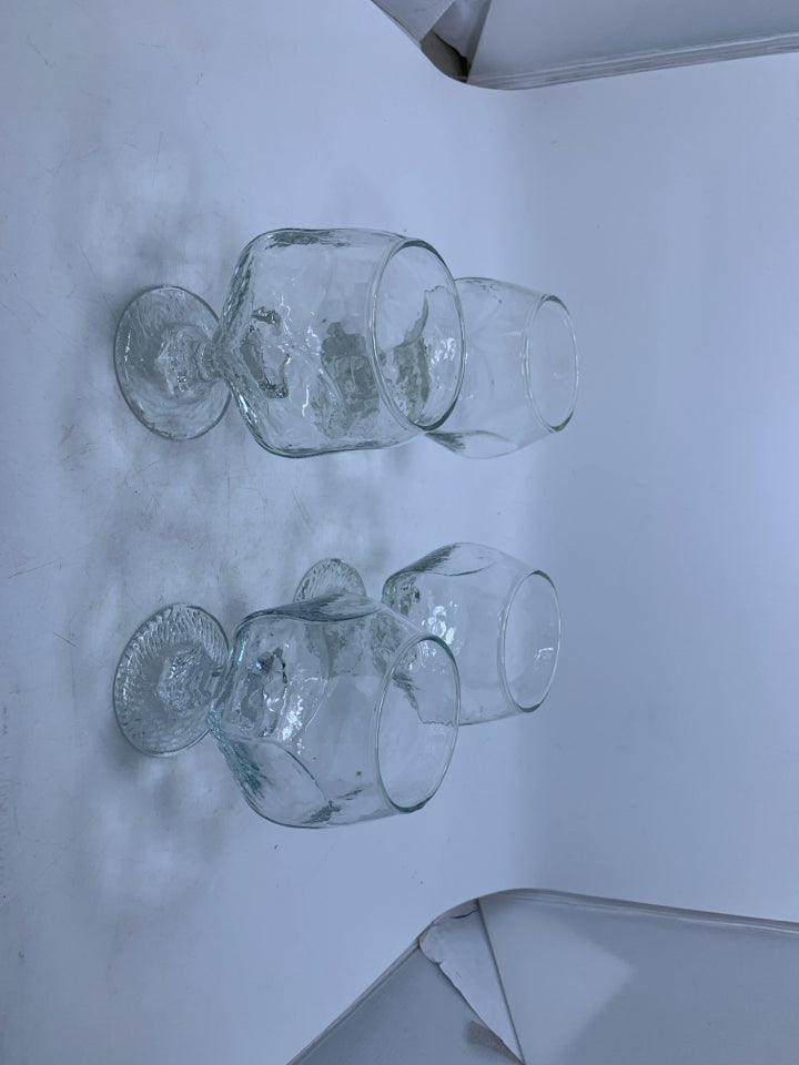 4 CLEAR GLASS WHISKEY SNIFFER INTENTS.
