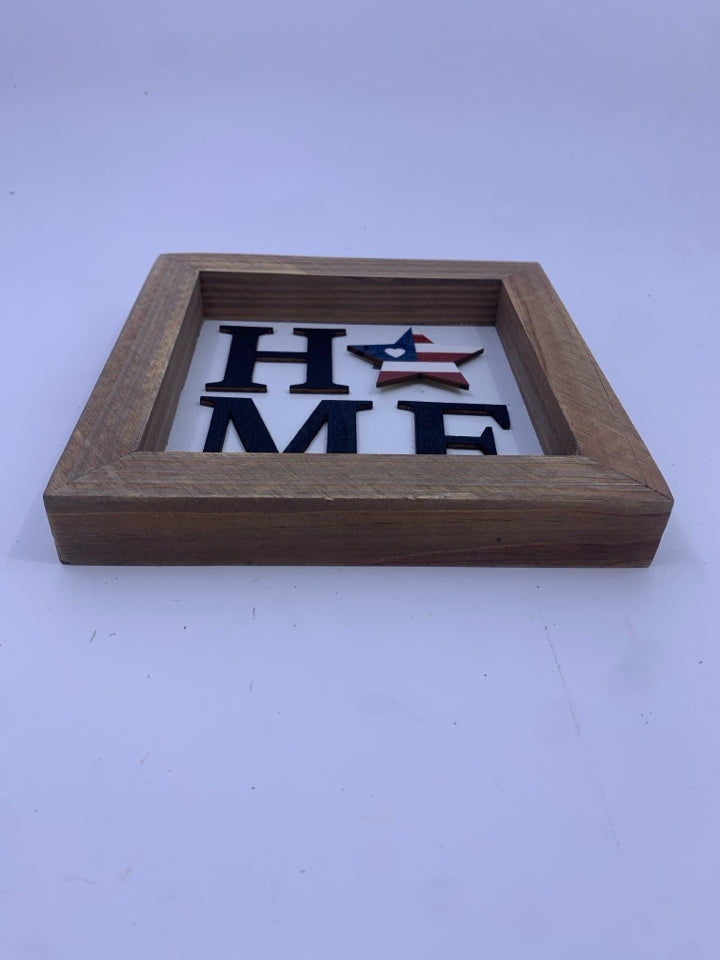 HOME WOOD SIGN.