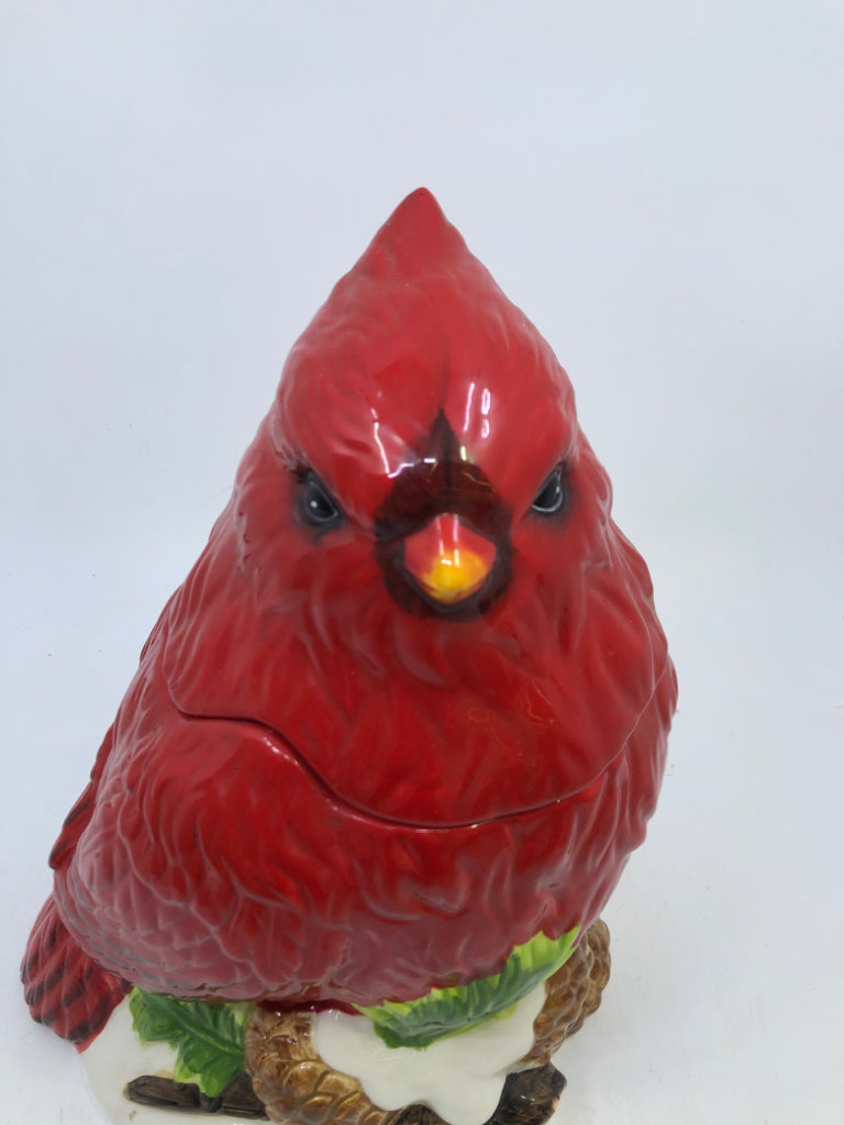 RED CARDINAL COOKIE JAR.