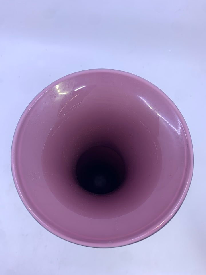 PURPLE GLASS MIKASA VASE.