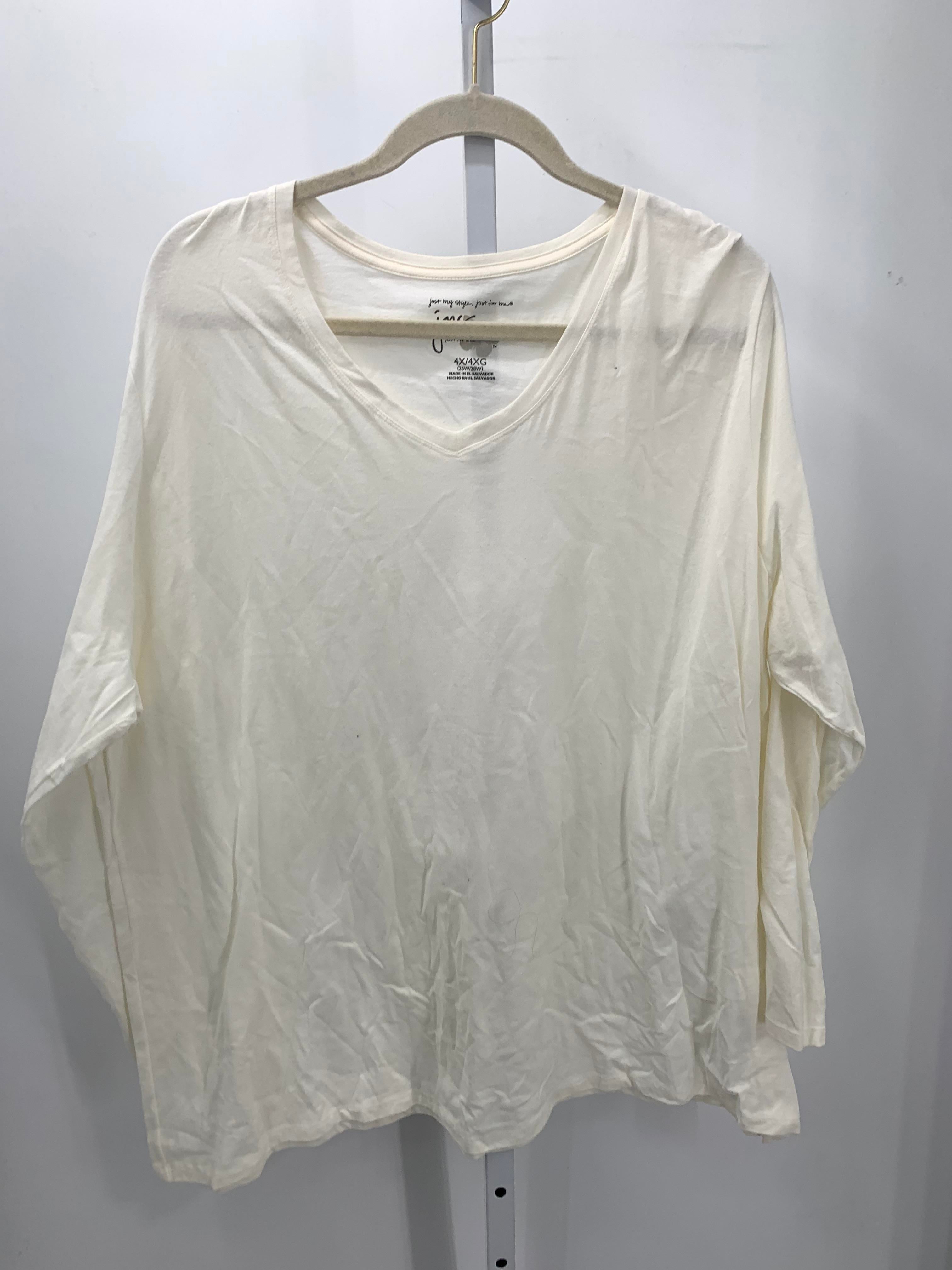 Just My Size Size 4X Womens Long Sleeve Shirt