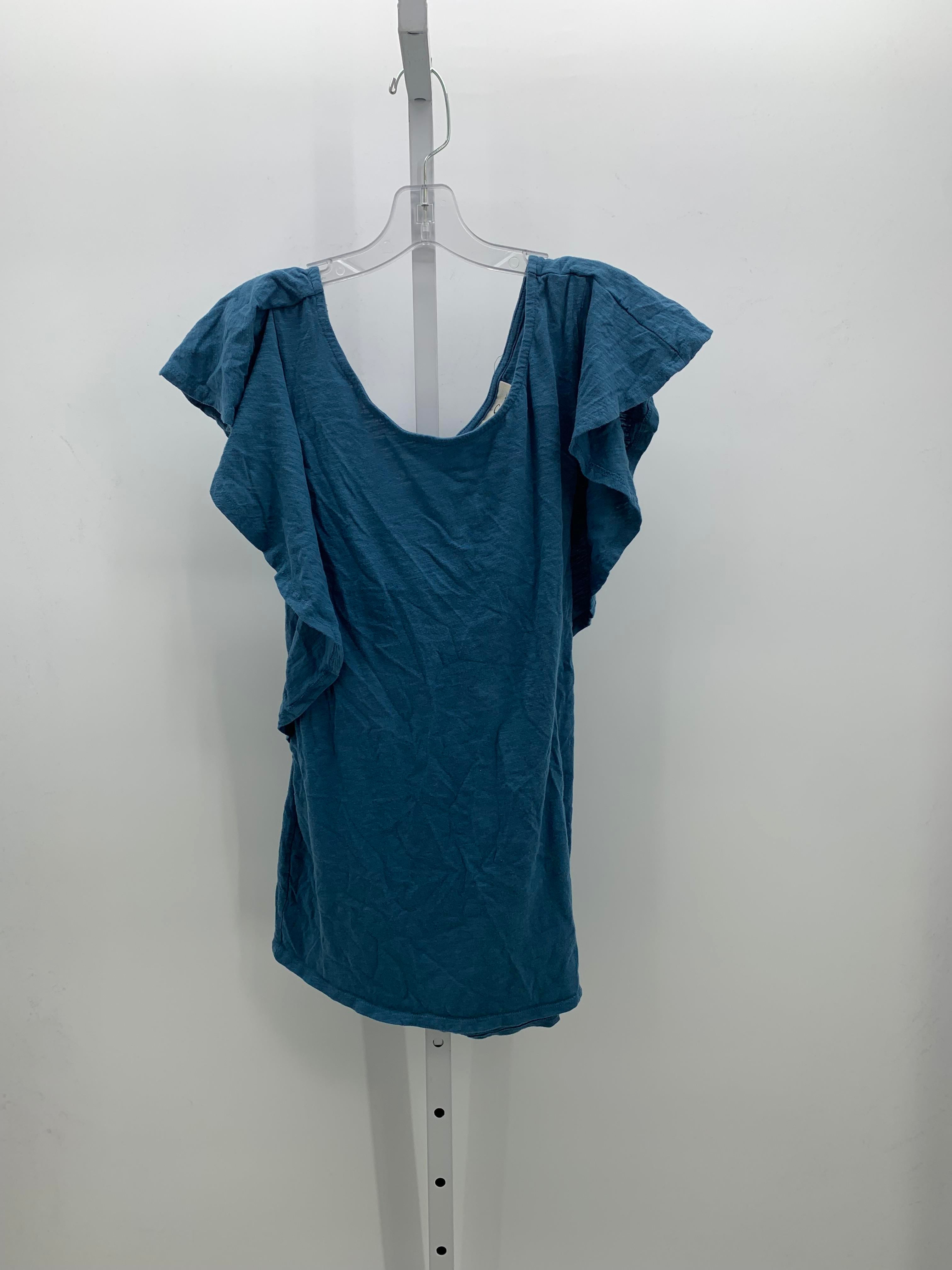 Jessica Simpson Blue Size Medium Maternity Short Sleeve Shirt