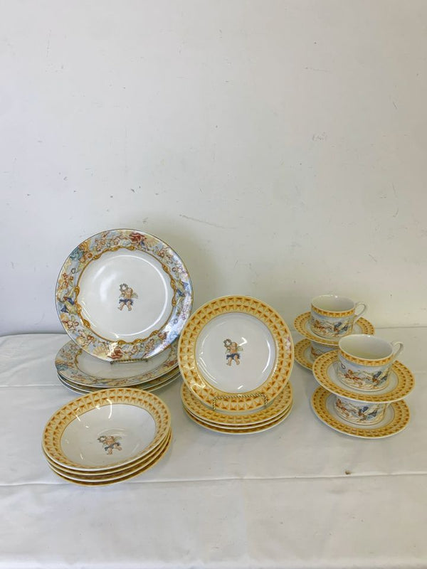 20 PC SRV 4 AMERICANA "CHERUB" DISH SET.