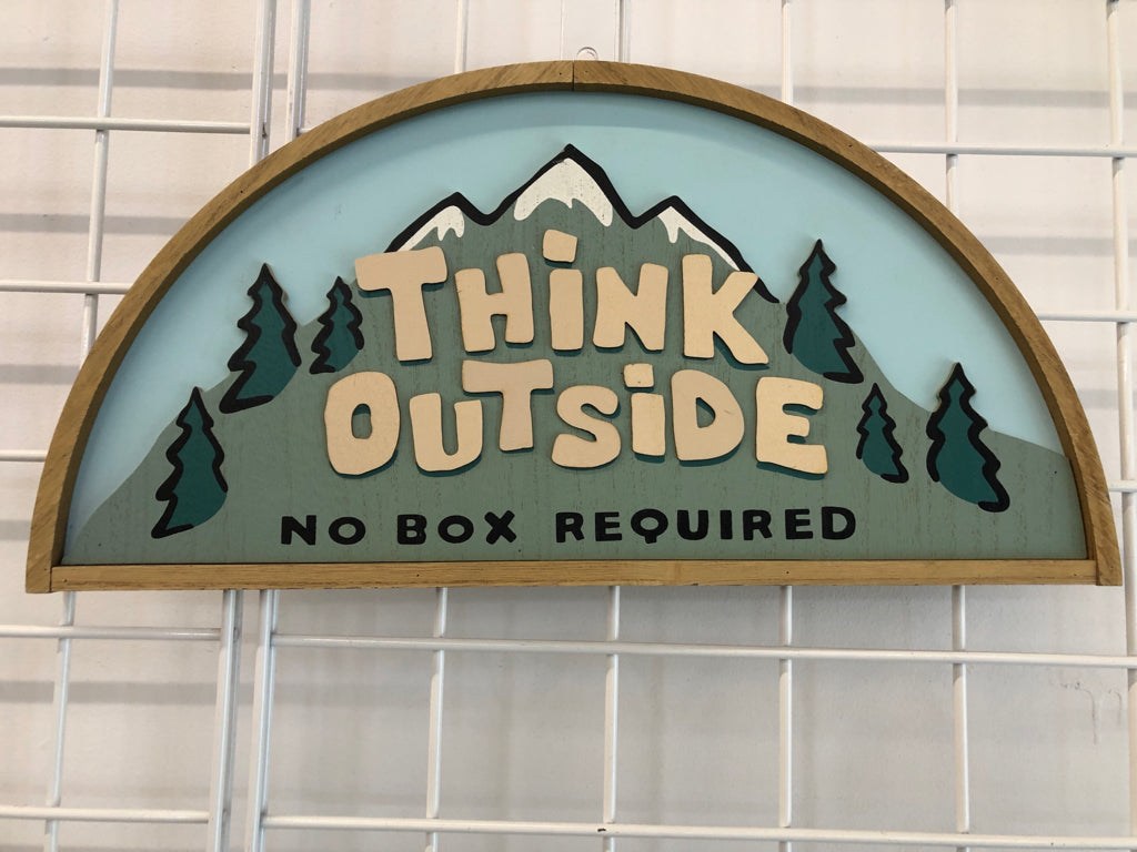 THINK OUTSIDE LAYERED WALL-ART.