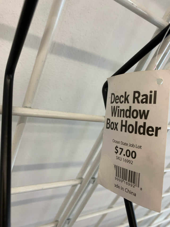 NWT DECK RAIL WINDOW BOX HOLDER.