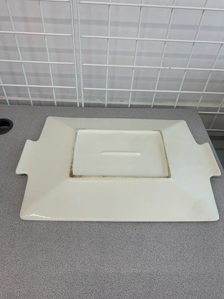 CALA LILY FLORAL SERVING PLATTER.