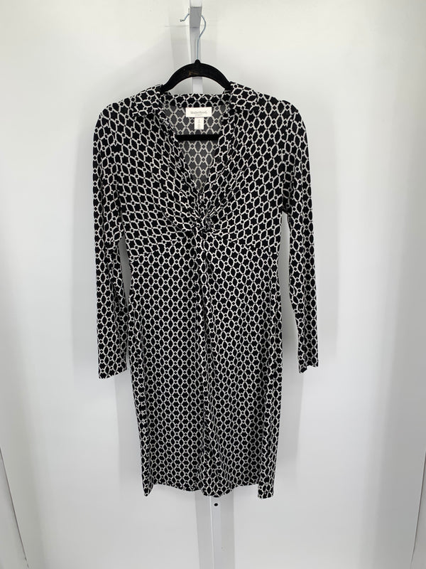 Motherhood Blk/Wht Size Small Misses Long Sleeve Dress