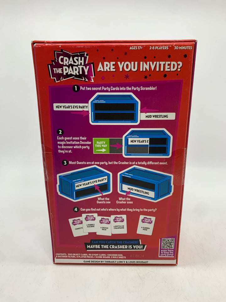 NIB CRASH THE PARTY GAME.