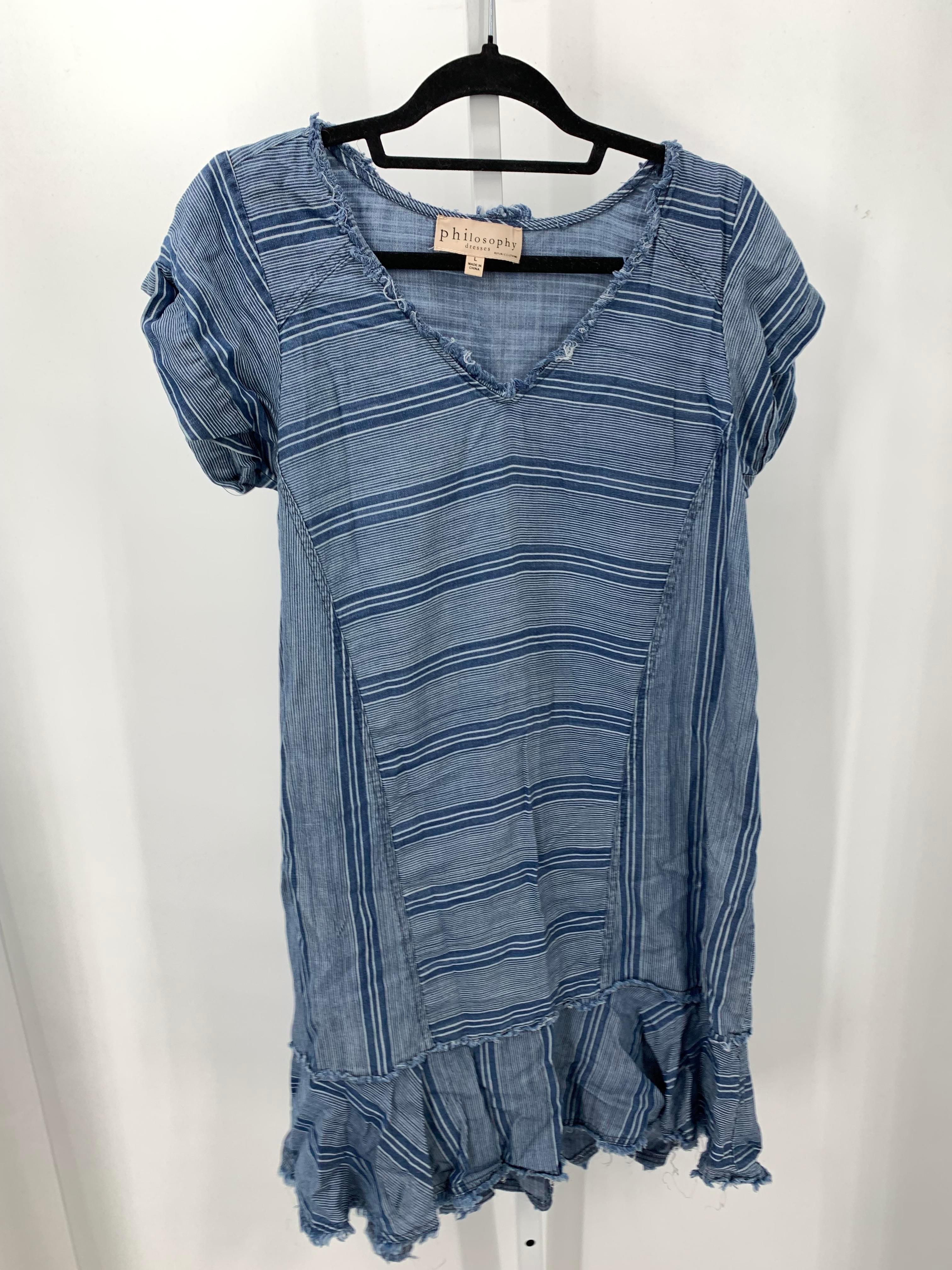 philosophy Size Large Misses Short Sleeve Dress