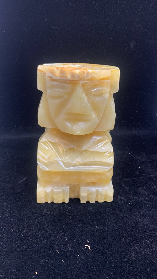 2 VTG ONYX TIKI BOOKENDS.