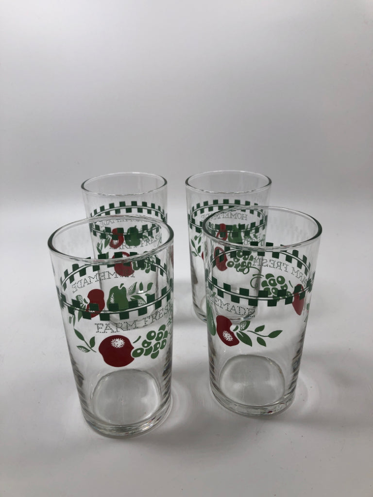 4 FARM FRESH MINI TUMBLERS - LIBBY.