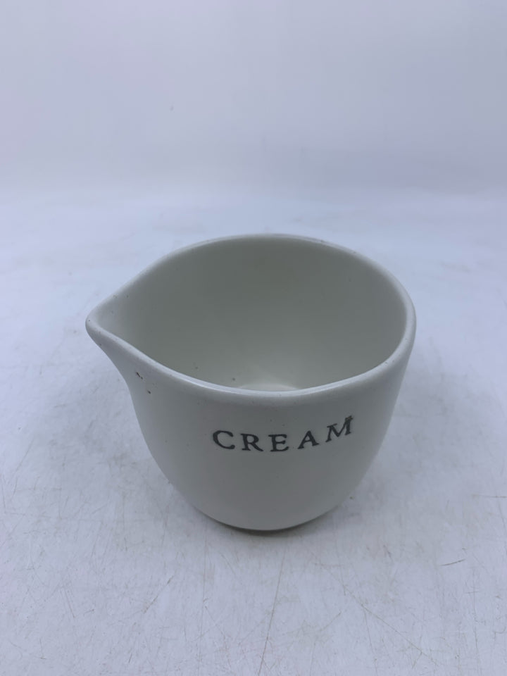 "CREAM" STONEWARE BOWL W/ SPOUT.