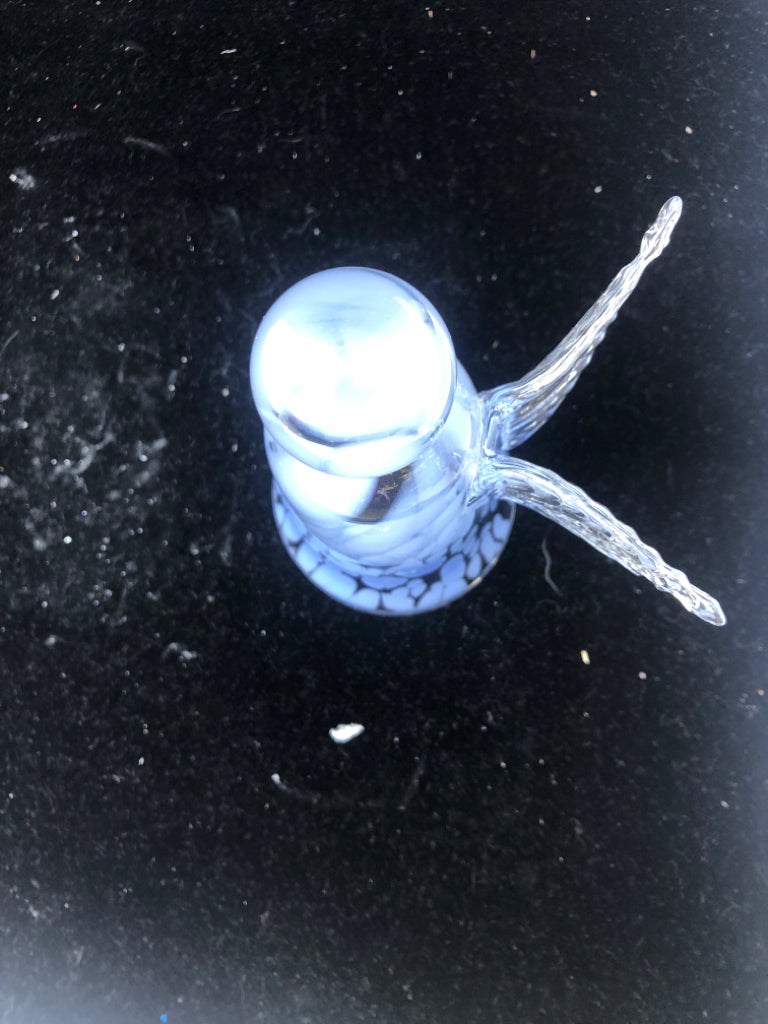 LIGHT BLUE GLASS ANGEL.