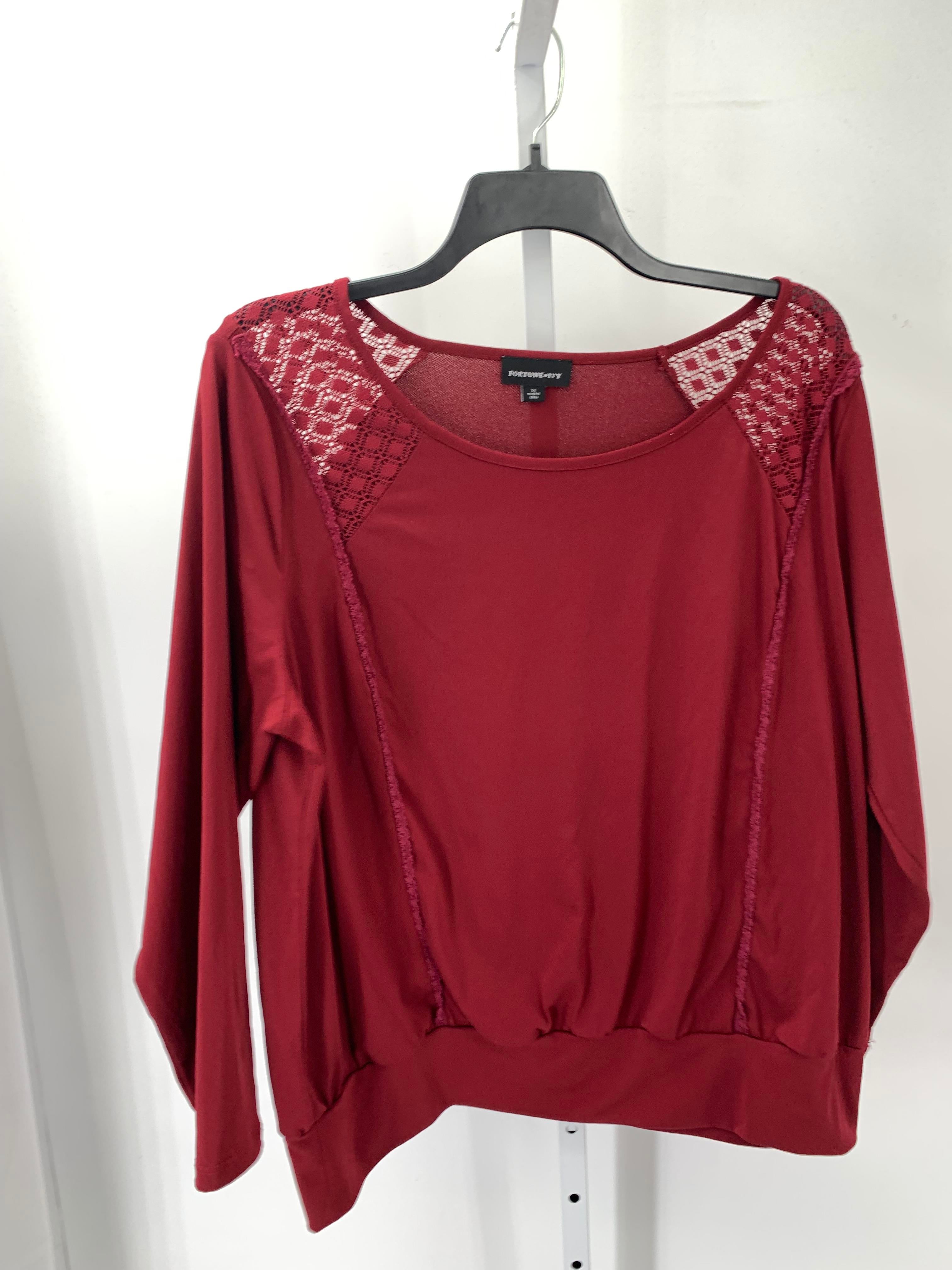 Size 1X Womens Long Sleeve Shirt