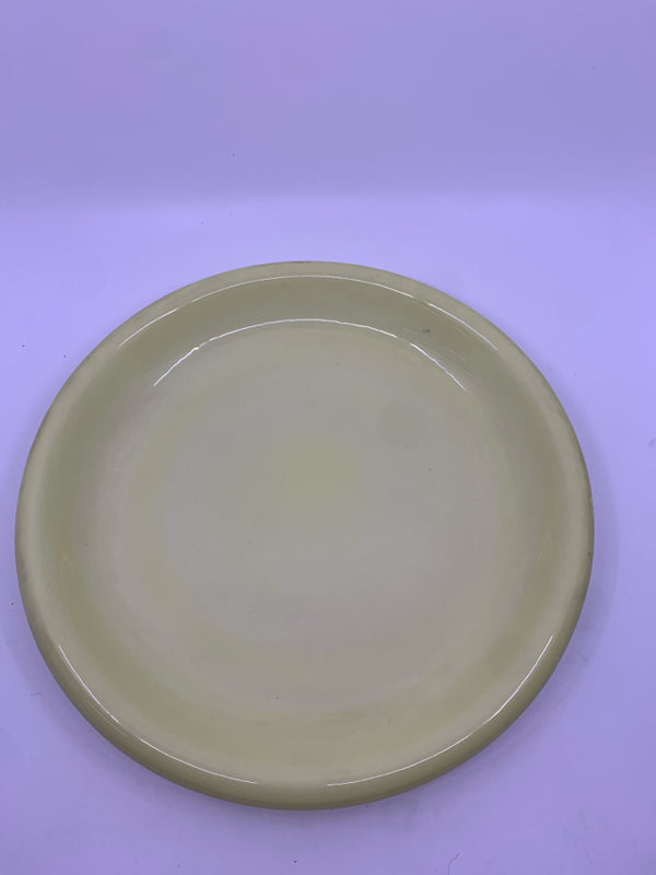 YELLOW FLAVIA ROUND SERVING PLATTER.