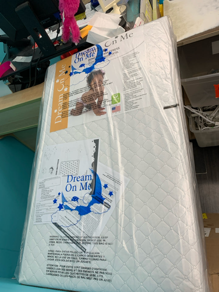 NIB 3" Dream On Me Portable Crib Mattress