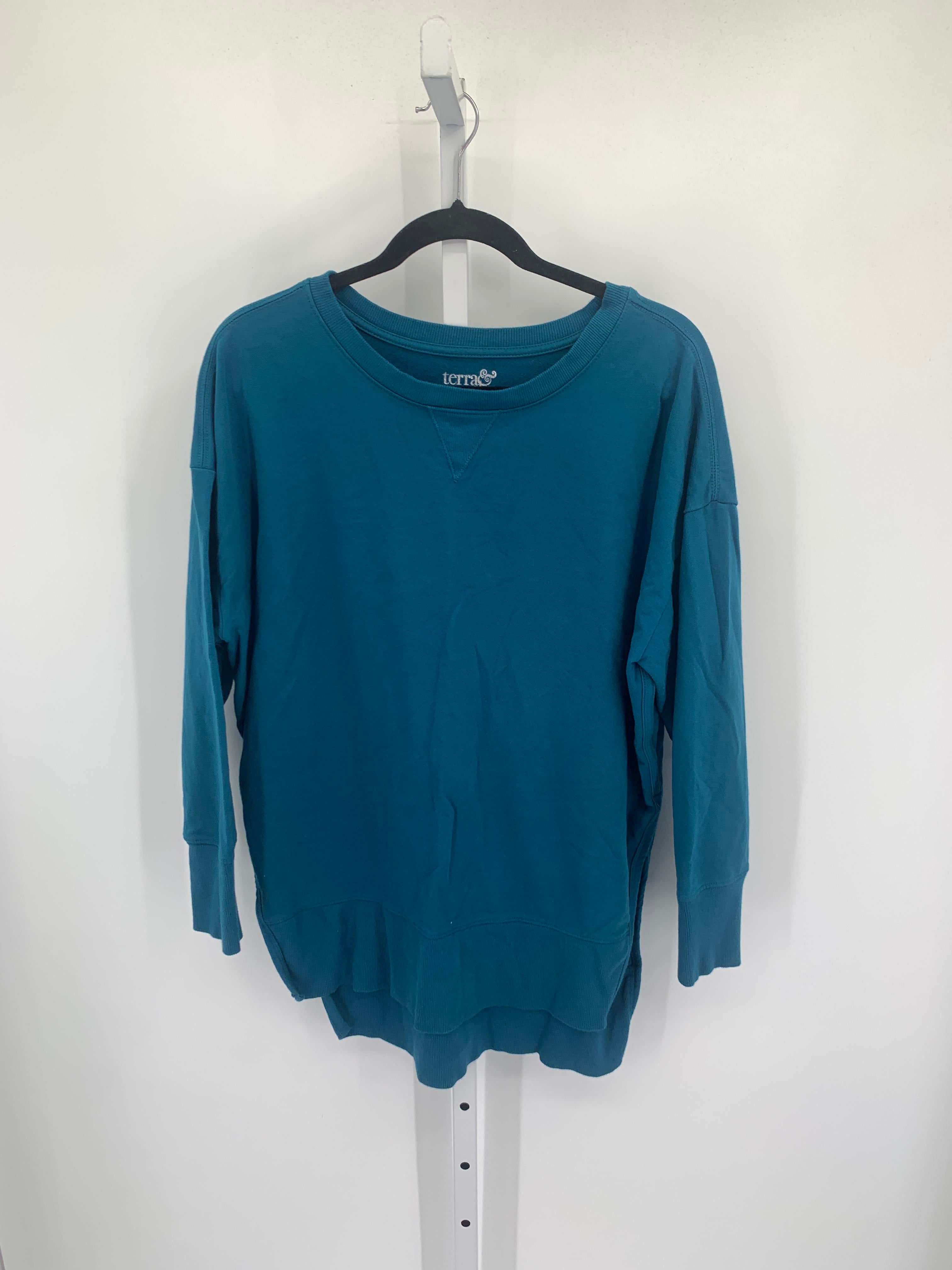 Terra & Sky Size 0X Womens Long Sleeve Shirt