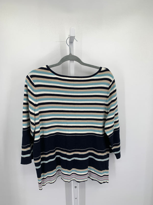 Size 1X Womens 3/4 Sleeve Sweater