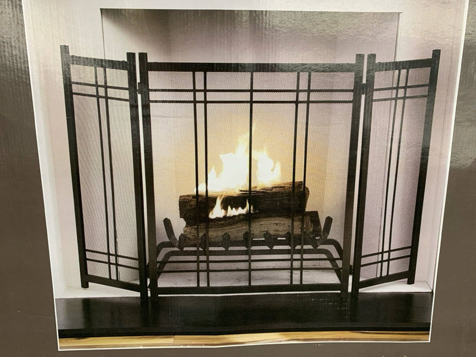 NIB 3 PANEL FIREPLACE SCREEN.