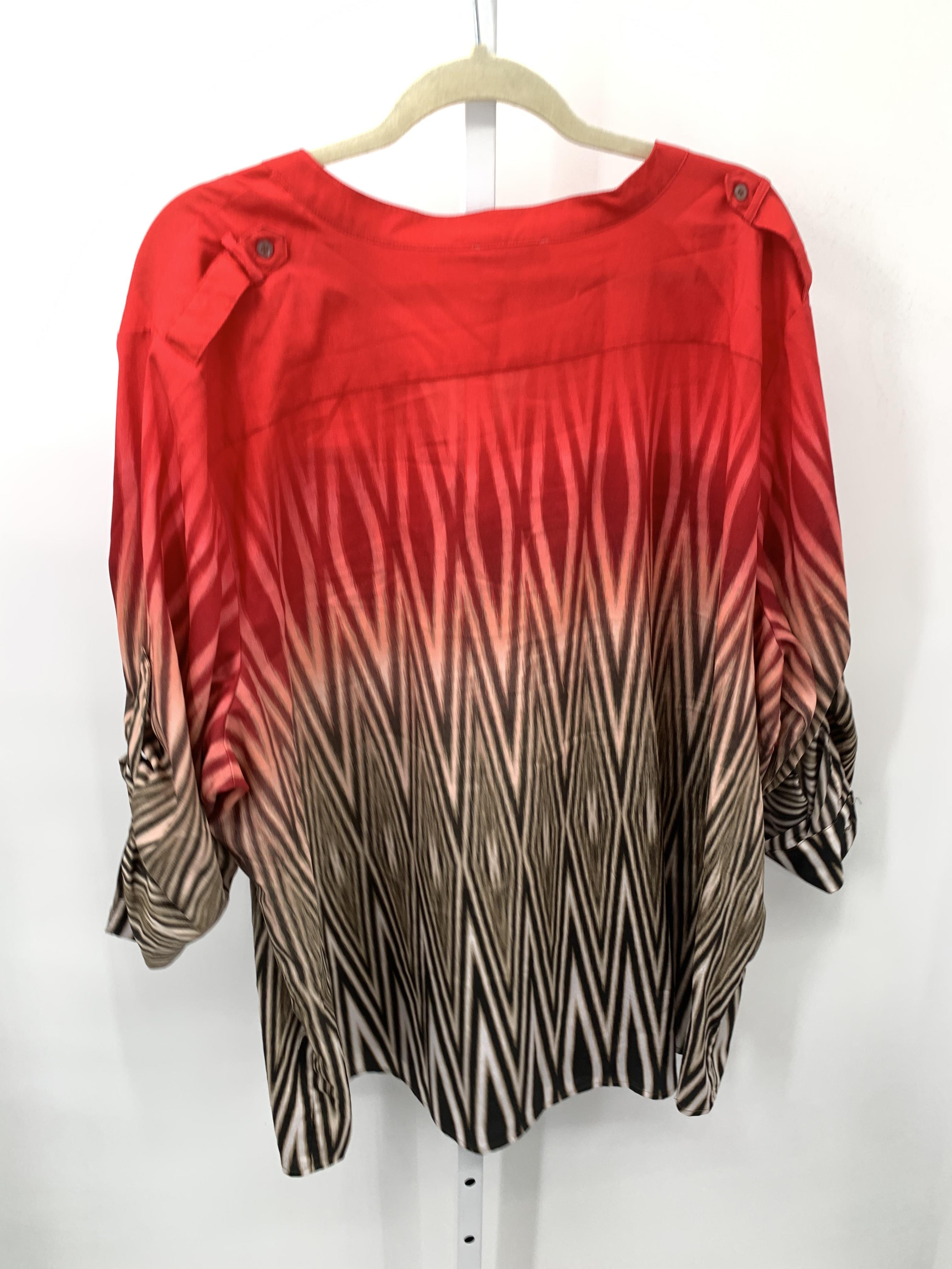 Calvin Klein Size 3X Womens 3/4 Sleeve Shirt