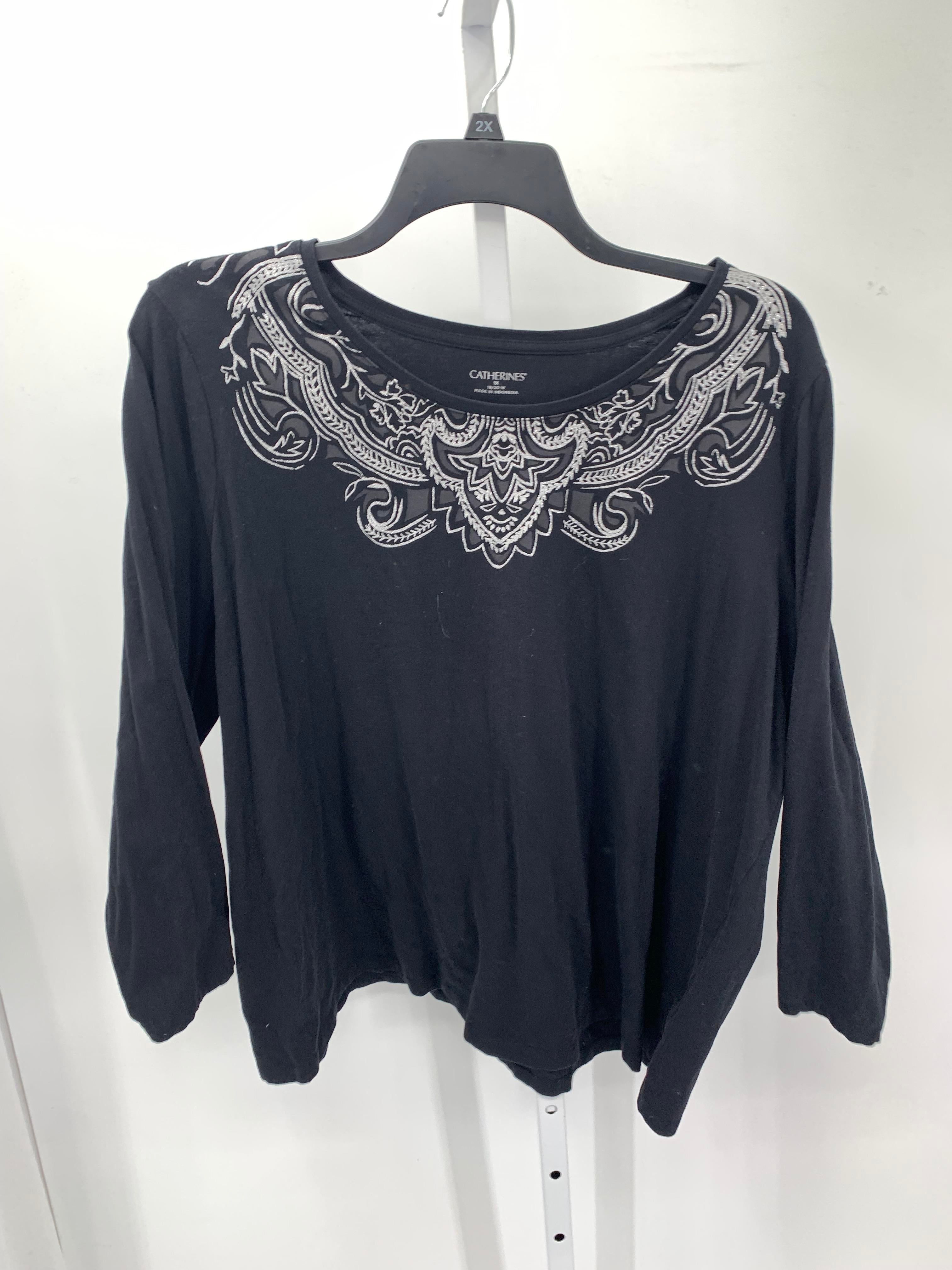 Catherine Size 1X Womens 3/4 Sleeve Shirt