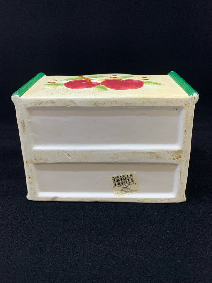 CERAMIC APPLES LETTER BOX.