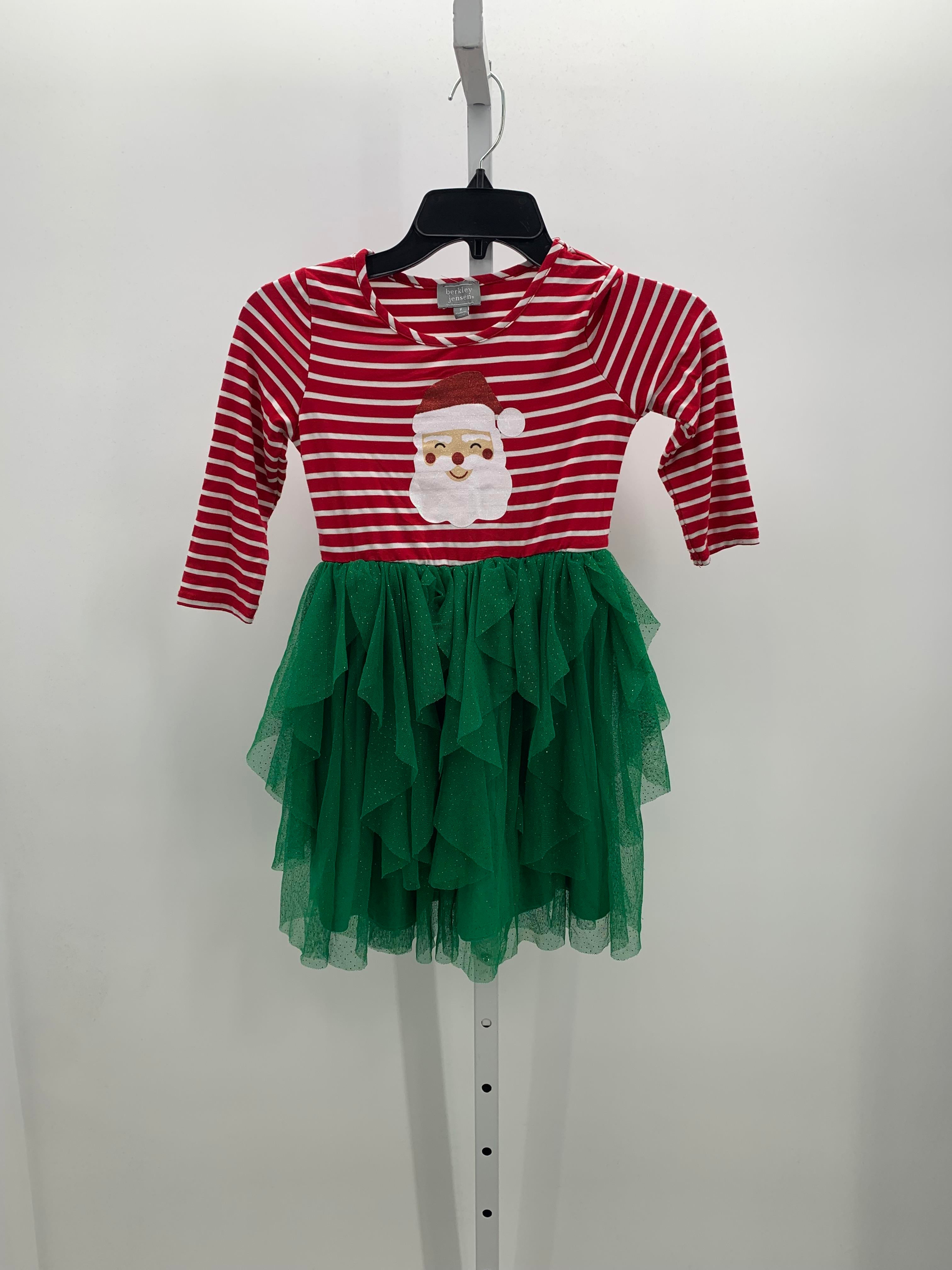 LONG SLV SANTA DRESS