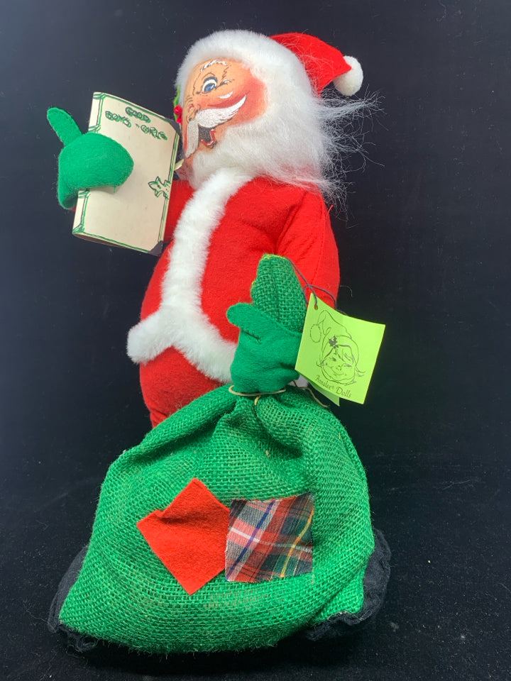 ANNA LEE SANTA WITH SACK.