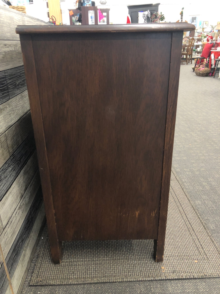 VTG DARK WOOD CABINET.