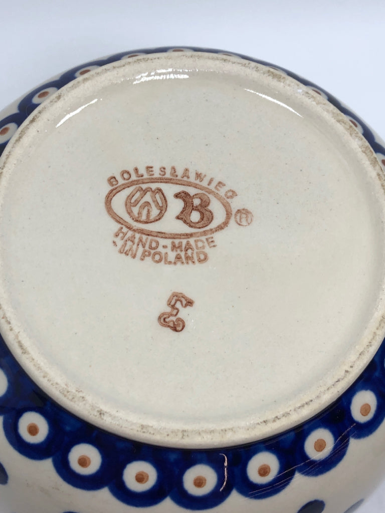 POLISH POTTERY TEAPOT W/LID.