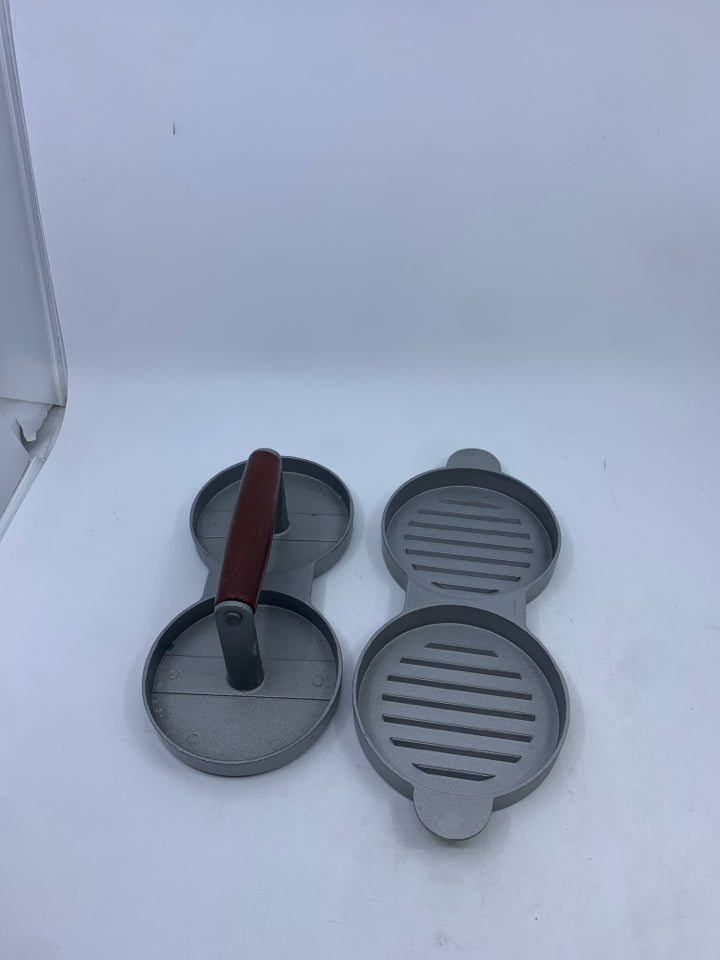 2PC NONSTICK DOUBLE BURGER PRESS.