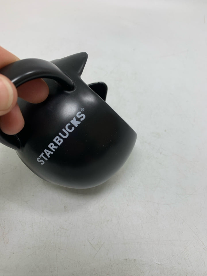 STARBUCKS BLACK CAT MUG.