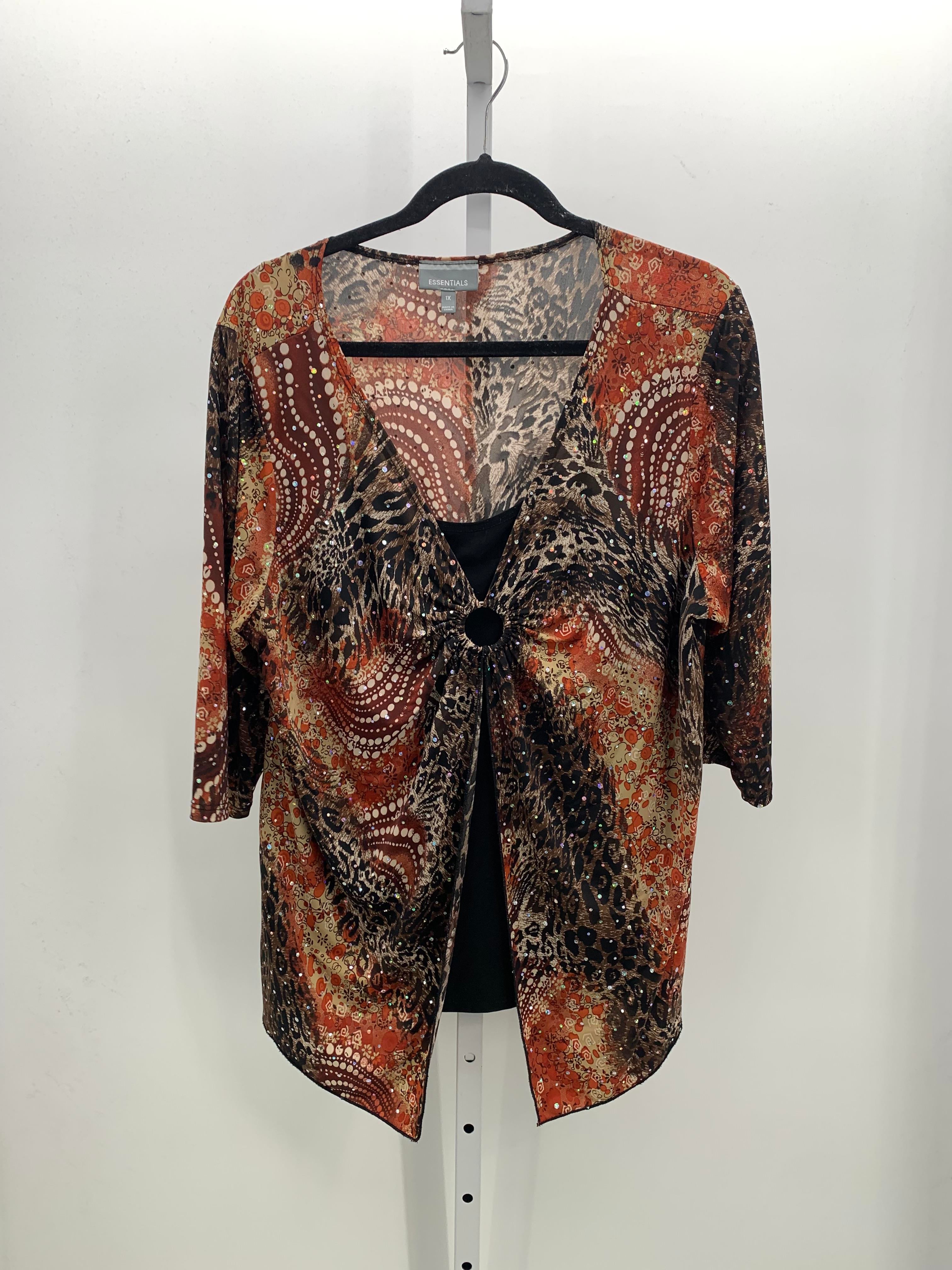 Essentials Size 1X Womens Short Sleeve Shirt