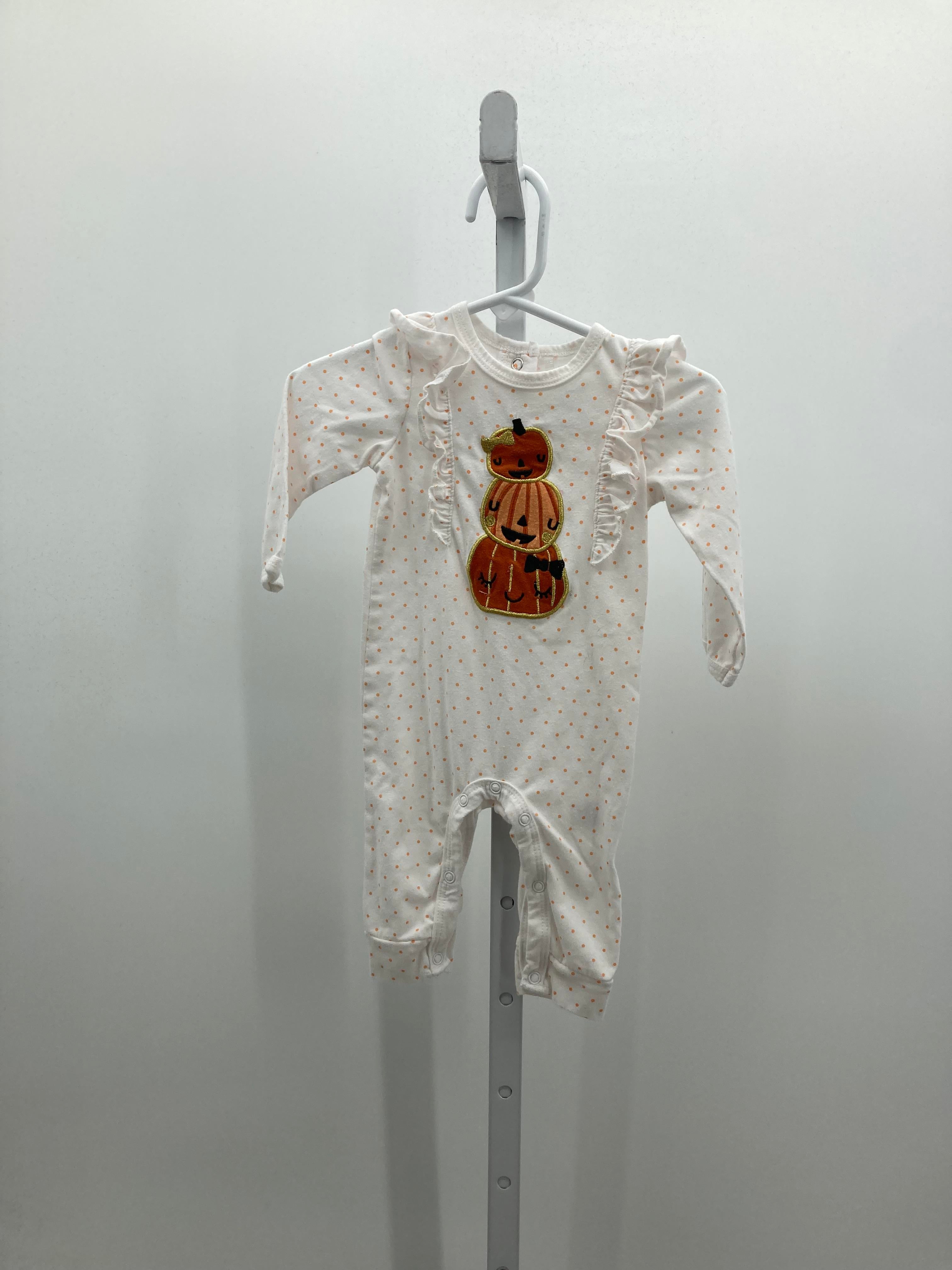 LONG SLV ROMPER PUMPKINS