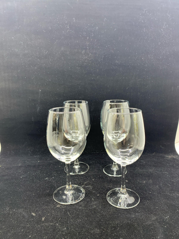 4 BULB WINE GLASSES.