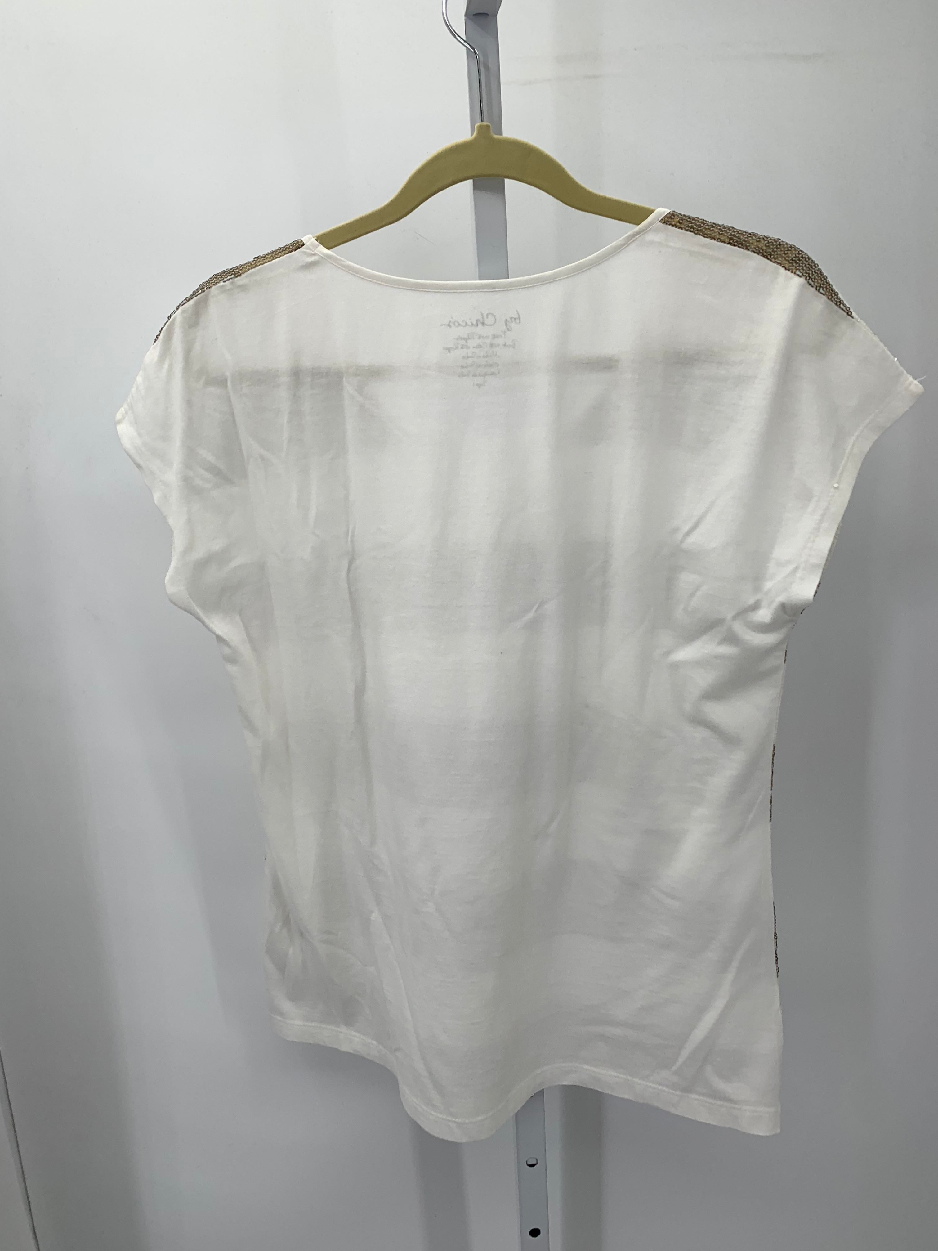 Chico's Size Small Misses Short Sleeve Shirt
