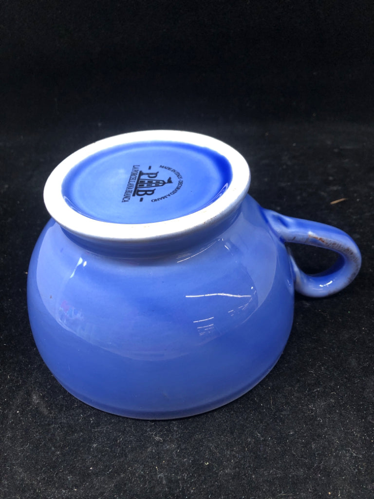 LARGE BLUE MUG W HANDLE.