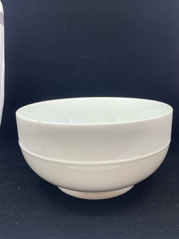 CANOPY HEAVY WHITE SALAD BOWL.