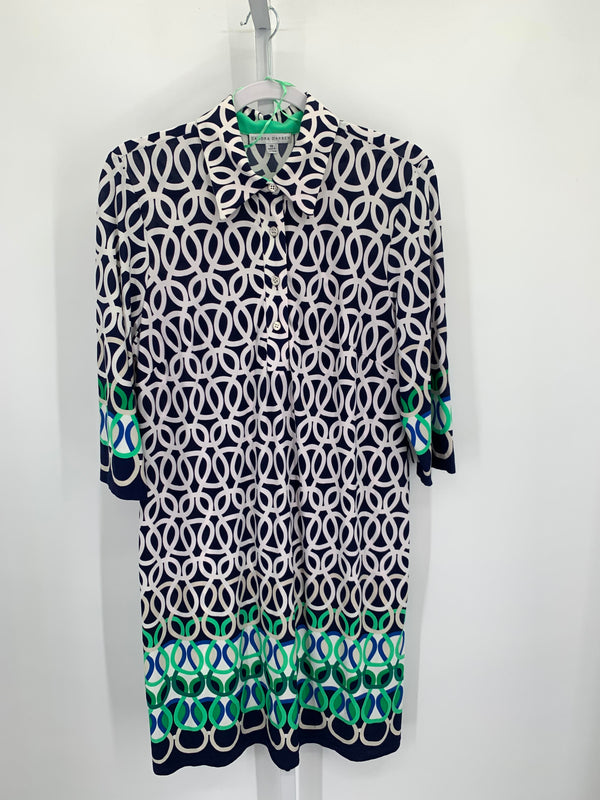 Sandra Darren Size 14 Misses 3/4 Sleeve Dress