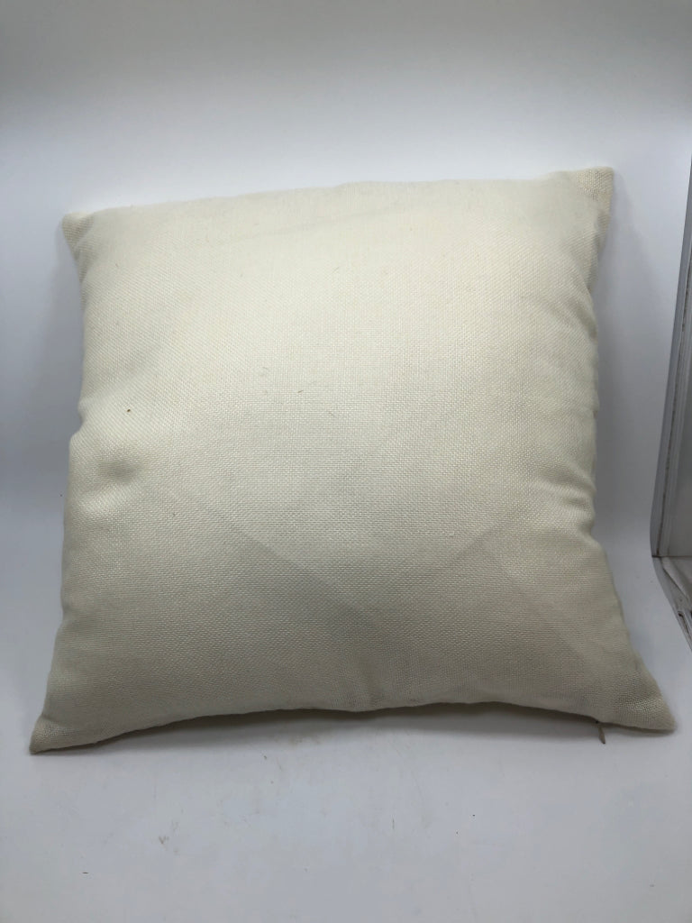 FLORAL DEER SKULL PRINT PILLOW.