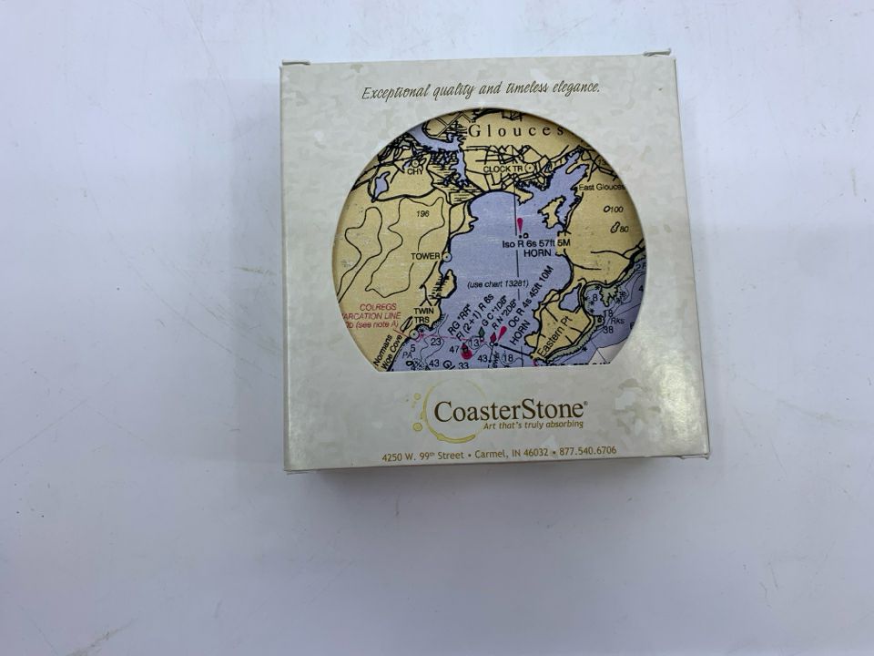 4 NIB WORLD MAP COASTERSTONES.