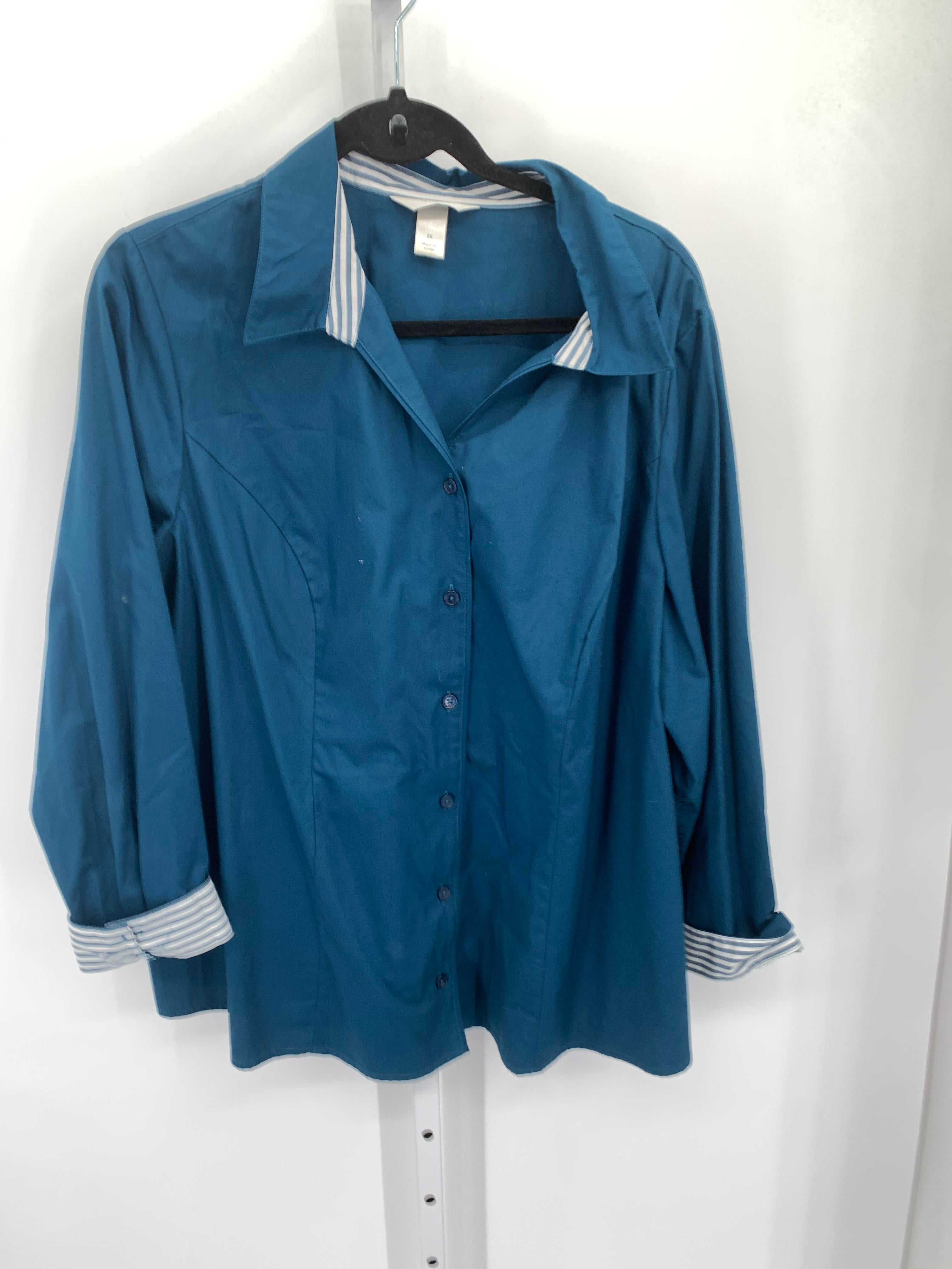 CJ Banks Size 2X Womens Long Sleeve Shirt