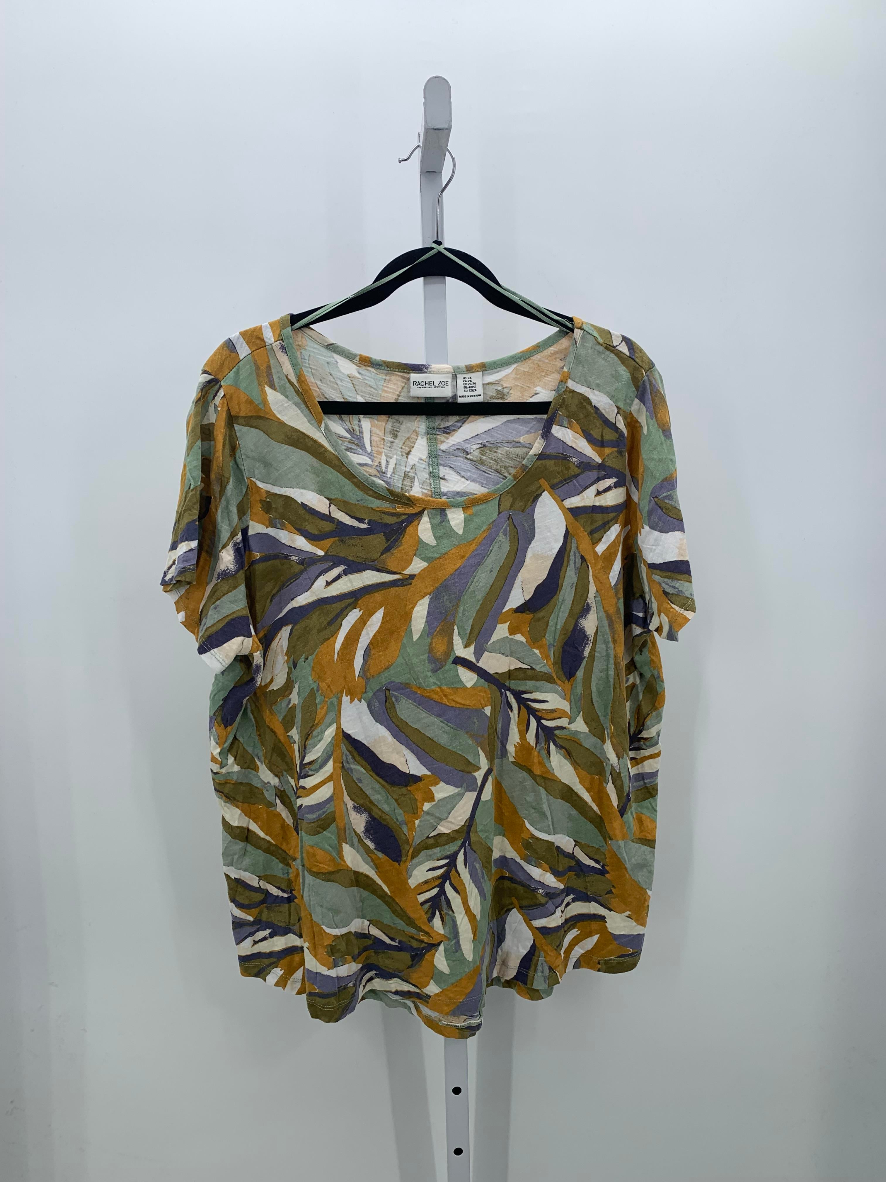 Rachel Zoe Size 2X Womens Short Sleeve Shirt
